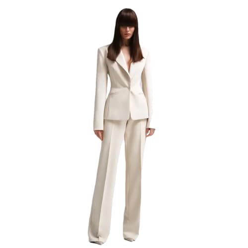 Conjunto de 2 piezas para mujer, solapa de muesca, un botón, sólido, delgado, elegante, para negocios, casual, formal, oficina, dama, ver fotos, 3XL