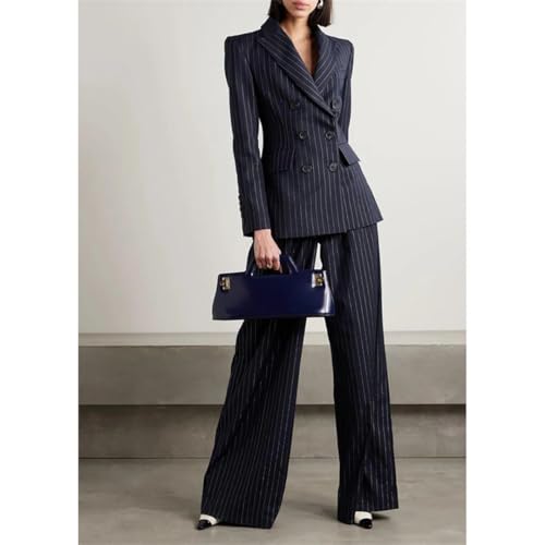Conjunto de dos piezas para mujer (chaqueta y pantalones) con dos botonaduras, Color6, S