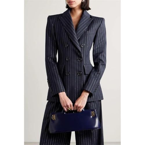Conjunto de dos piezas para mujer (chaqueta y pantalones) con dos botonaduras, Color6, S